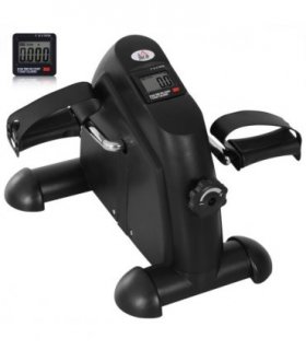 Mini Exercise Bike Portable Pedal Manual Machine Indoor Fitness Black HOMCOM