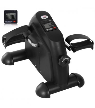 Mini Exercise Bike Portable Pedal Manual Machine Indoor Fitness Black HOMCOM