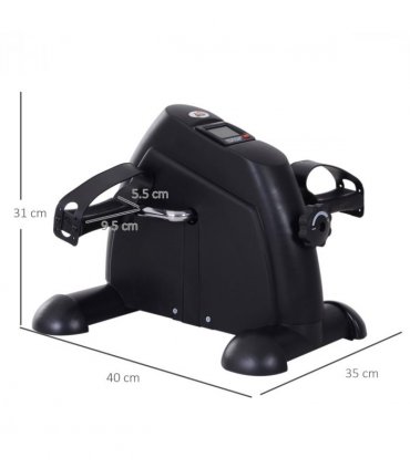 Mini Exercise Bike Portable Pedal Manual Machine Indoor Fitness Black HOMCOM