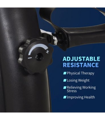 Mini Exercise Bike Portable Pedal Manual Machine Indoor Fitness Black HOMCOM