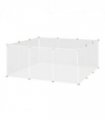 Pet Playpen DIY Small Animal Cage 12 Panels for Bunny Chinchilla White Metal PP