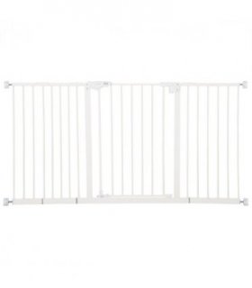 Adjustable Safety Gate 3 Extensions and Four Adjustable Screws, White Pawhut