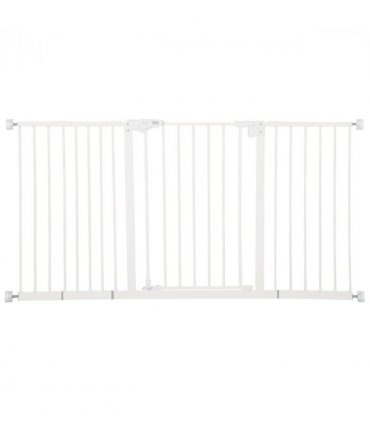 Adjustable Safety Gate 3 Extensions and Four Adjustable Screws, White Pawhut