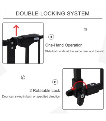 Adjustable Safety Gate 3 Extensions and Four Adjustable Screws,  Pawhut