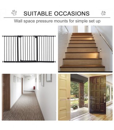 Adjustable Safety Gate 3 Extensions and Four Adjustable Screws,  Pawhut