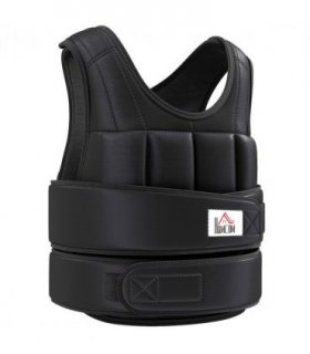 15KGS Adjustable Weight Vest Running Gym Training Weight Loss, Black HOMCOM