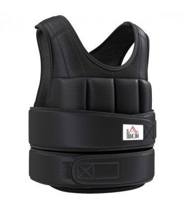 15KGS Adjustable Weight Vest Running Gym Training Weight Loss, Black HOMCOM