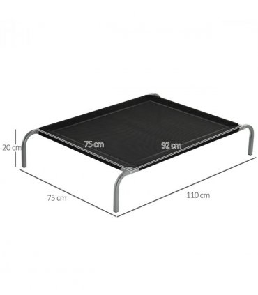 Cooling Pet Bed Elevated Dog Bed with Non-slip Pads for Large Dogs Pawhut