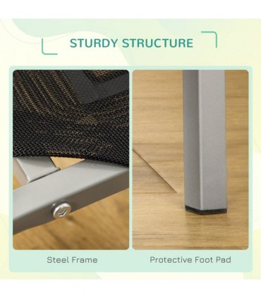 Cooling Pet Bed Elevated Dog Bed with Non-slip Pads for Large Dogs Pawhut