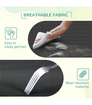 Cooling Pet Bed Elevated Dog Bed with Non-slip Pads for Large Dogs Pawhut