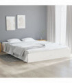 Bed Frame White Solid Wood 120x200 cm