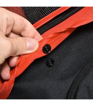 Folding 3 Wheel Pet Stroller Travel Adjustable Canopy Storage Brake Red Pawhut