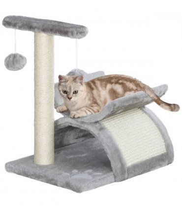 Cat Tree Plush Scratcher Activity Play Center Tunnel Dangling Ball