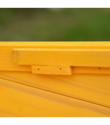 Cat House Wooden Yellow 70L x 51.5W x 60H (cm) Outdoor Waterproof Roof Shelter
