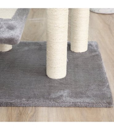 Cat Tree Activity Center Kitten Climbing Tower Scratching Post Plush Pawhut