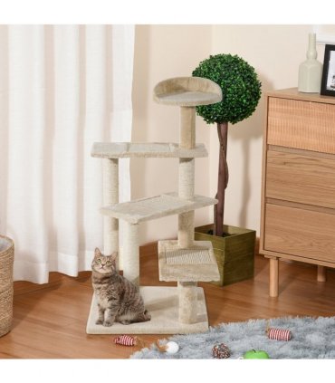 Cat Tree Scratcher Climbing Post Kitten Pets Scratching Furniture Tower Pawhut