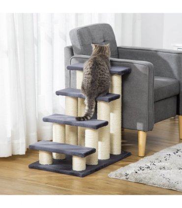 Pet Stair Dog Cat Step Ladder Climb Plush Soft Comfort Particle Board