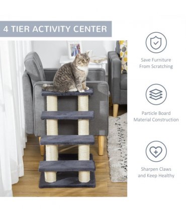 Pet Stair Dog Cat Step Ladder Climb Plush Soft Comfort Particle Board