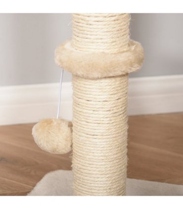 100cm Cat Tree Tower Kitten Climbing Tower W/ Scratching Post Condo  Pawhut