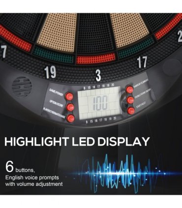 Electronic Dartboard 26 Games,185 Variations with 6 Darts Ready-to-Play