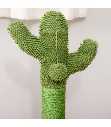 Cat Tree Cactus Sisal Scratching Post Interactive Fun Roller Exerciser Pawhut