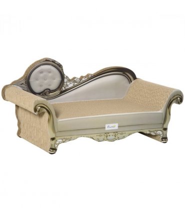 Cat Scratching Bed Pet Scratcher Modern Furniture w/ Catnip - Brown Pawhut