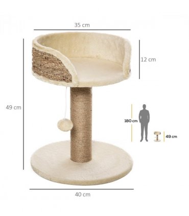 Cat Tree Tower Activity Center Climbing Stand with Scratching Posts Pawhut