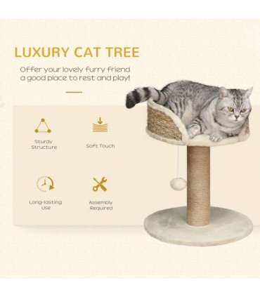 Cat Tree Tower Activity Center Climbing Stand with Scratching Posts Pawhut