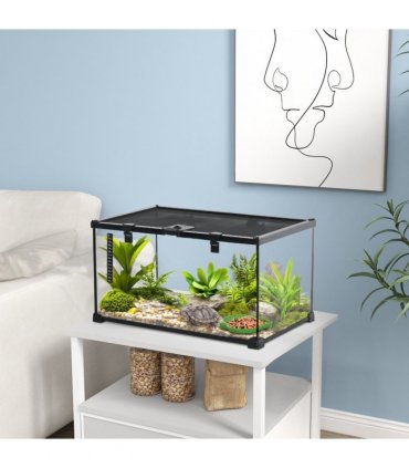 Glass Reptile Terrarium Habitats for Lizards, Frogs, Snake Pawhut