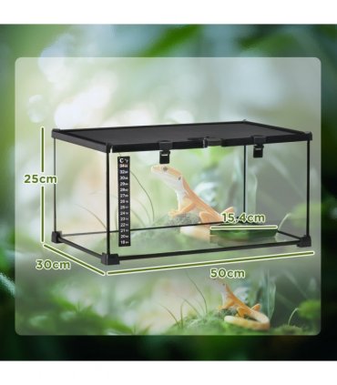 Glass Reptile Terrarium Habitats for Lizards, Frogs, Snake Pawhut