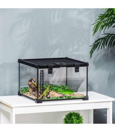 Glass Reptile Terrarium Habitats for Lizards, Frogs, Snake Pawhut