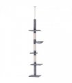 Cat Tree Scratching 5-Tier Kitty Tower  Floor to Ceiling  Adjustable Pawhut