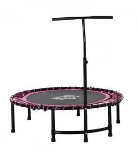 Trampoline Outdoor Bouncer Jumper Adjustable Handle Adult Kid Pink HOMCOM