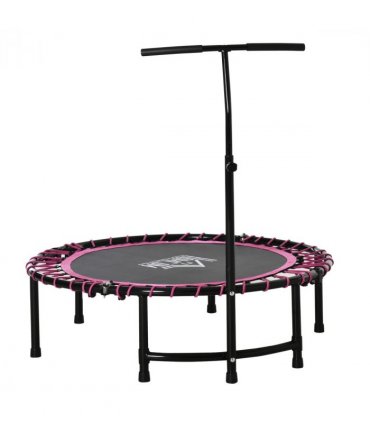 Trampoline Outdoor Bouncer Jumper Adjustable Handle Adult Kid Pink HOMCOM