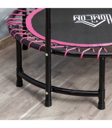 Trampoline Outdoor Bouncer Jumper Adjustable Handle Adult Kid Pink HOMCOM