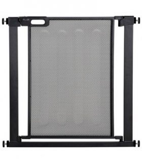 Pressure Fit Safety Gate for Stairs w/ Auto Close 75-82 cm - Black Pawhut