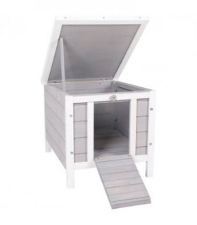 Wooden Rabbit Hutch Bunny Cage Guinea Pig House Pet Habitat Ferret Pawhut