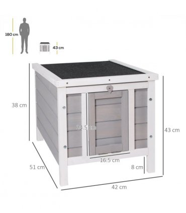 Wooden Rabbit Hutch Bunny Cage Guinea Pig House Pet Habitat Ferret Pawhut