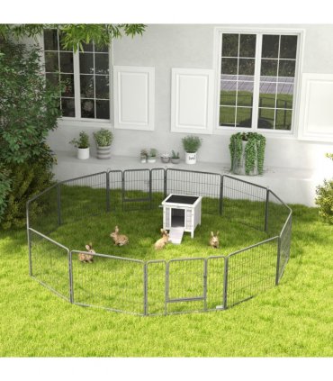 Wooden Rabbit Hutch Bunny Cage Guinea Pig House Pet Habitat Ferret Pawhut