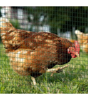 PVC Coated Welded Wire Mesh Chicken Poultry Aviary Fence Run Hutch Pet PawHut