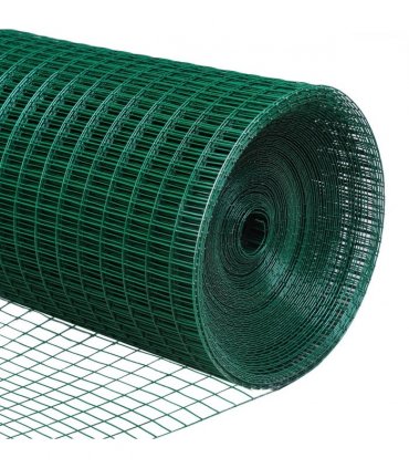 PVC Coated Welded Wire Mesh Chicken Poultry Aviary Fence Run Hutch Pet PawHut