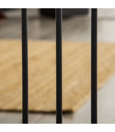 Dog Gate Pet Safety Gate Cat Door Auto Close Pine Decor 74-80 cm Wide Pawhut