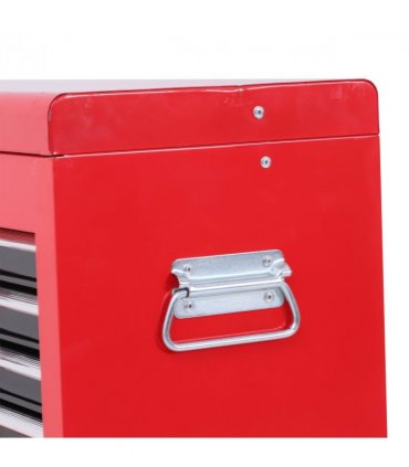 Portable Toolbox Tool Box Top Chest Cabinet Garage Storage Roll Cab Red HOMCOM