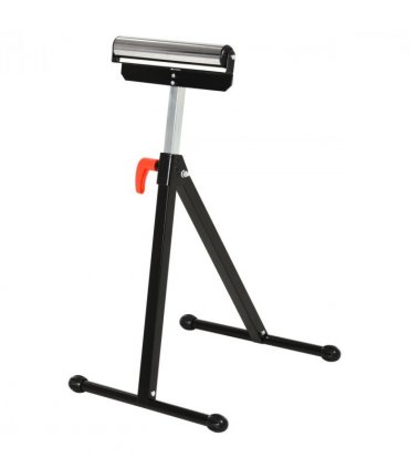 Woodworking Metal Roller Stand Wood Work Rest Adjustable Support HOMCOM