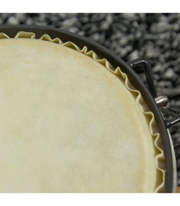 Wooden Bongo Drum Set w/ Sheepskin Drum Head 7.75" & 7" Tuning Wrench HOMCOM