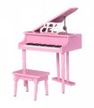 CHILD-SIZE PIANO: 30 Keys Mini Kids Piano with Music Stand and Bench - Pink
