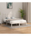 Bed Frame White Solid Wood 160x200 cm