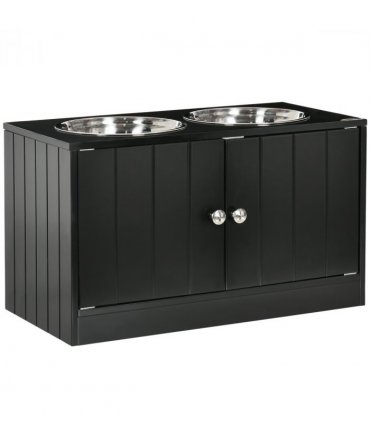 Raised Dog Bowls for Large Dogs Feeding Station Stand, Storage - Pawhut