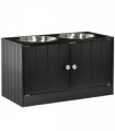 Raised Dog Bowls for Large Dogs Feeding Station Stand, Storage - Pawhut