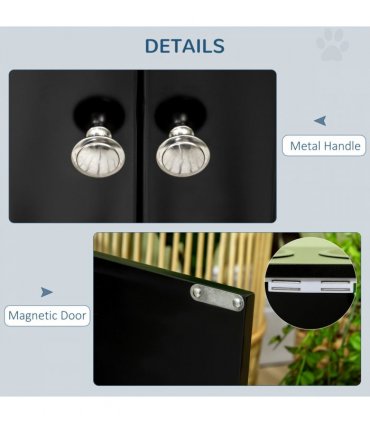 Raised Dog Bowls for Large Dogs Feeding Station Stand, Storage - Pawhut